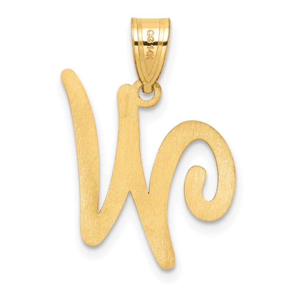 Kazi Luxury 14k Yellow Gold Script Letter W Initi… - image 3